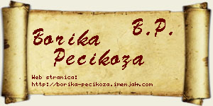 Borika Pecikoza vizit kartica